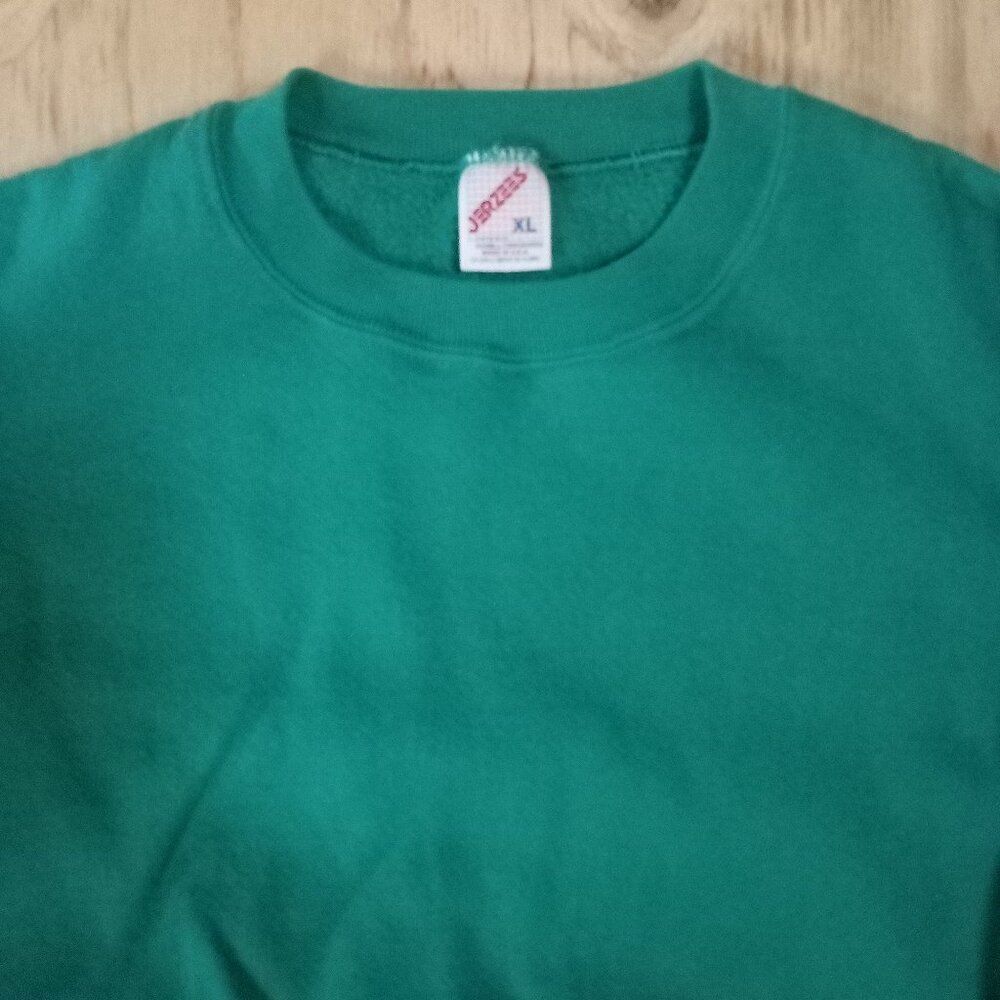 Vintage Jerzees Blank Crewneck Sweatshirt Teal